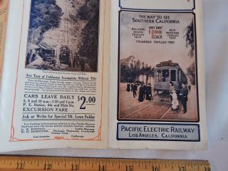Rare 1912 Brochure Map Pacific Electric Railway Los Angeles Venice California 2