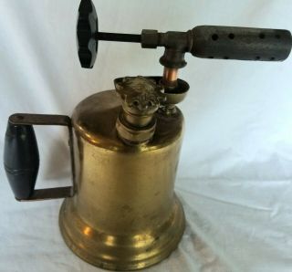 Vintage Steampunk Decorative Polished Brass Blow Torch