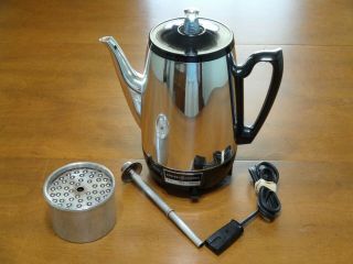 Vintage Ge General Electric Automatic Percolator Coffee Pot Maker 8 Cup A11cm11