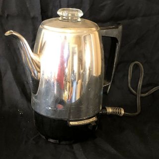 Vintage Ge General Electric Automatic Percolator Coffee Pot Maker 8 Cup A11cm11