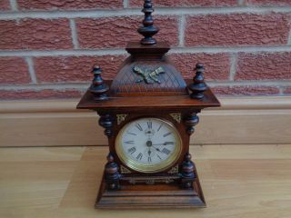 Junghans Gilded / Ormolu Mantel Clock With Alarm