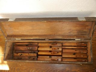 Set Of 20 Antique Wooden Carpenter 