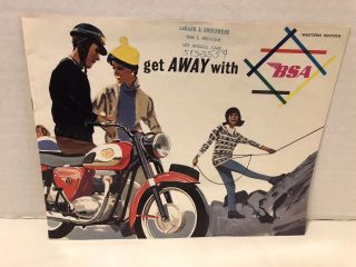 Vintage Bsa Motorcycle 1964 Sales Brochure