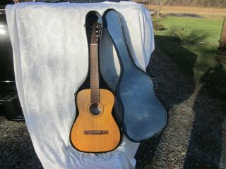 Vintage 1960s Kay Acoustic Guitar Maestro Model Style K - 7010,  6 String W/case