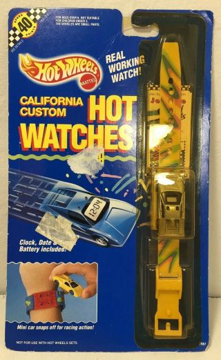 Mattel Hot Wheels California Customs Watch Silver Delorean Nib Vintage Toys