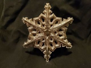 Vintage 1983 Gorham Sterling Silver Snowflake Christmas Ornament