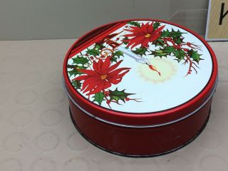 Vintage Christmas Cookie/Biscuit Tin w Holly,  Atlantic Can Co.  Delwanna N.  J. 3