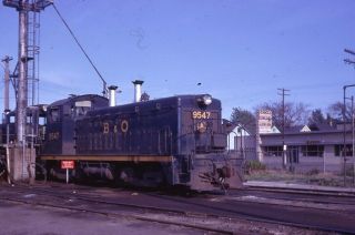 B&o Baltimore & Ohio Railroad Locomotive Rochester Ny 1967 Photo Slide