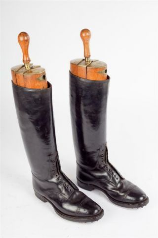 Vintage - " Hoby & Gullick " Leather Riding Or Field Boots With Boot Trees