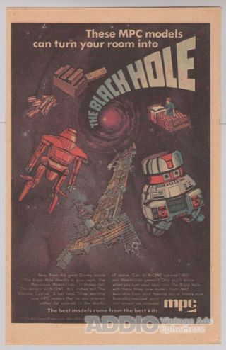 The Black Hole Movie Mpc Model Kits Print Ad Disney Models 
