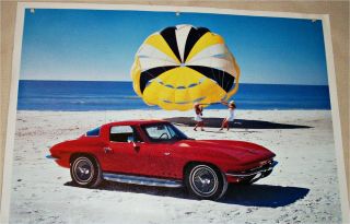1966 Chevrolet Corvette Sting Ray Coupe Car Print (red)