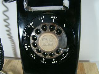 Vintage Black Western Electric Bell System Rotary Wall Telephone 554 1966 2