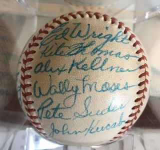 1952 Signed Philadelphia A’s Baseball With Cert Of Authenticity And Holding Case