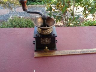 J J Siddons Small Antique Cast Iron Coffee Grinder Coffee Mill