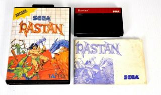 Arcade Rastan Sega Master System Game Console Cartridge Pal Vintage Boxed Case