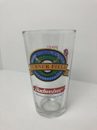 Atlanta Braves 1997 Turner Field Budweiser Pint Glass, 2