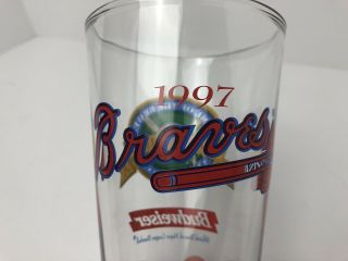 Atlanta Braves 1997 Turner Field Budweiser Pint Glass, 3