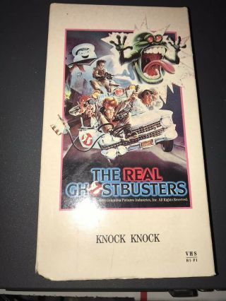 Vintage Vhs The Real Ghostbusters Cartoon Knock Knock 1984 Animated Movie
