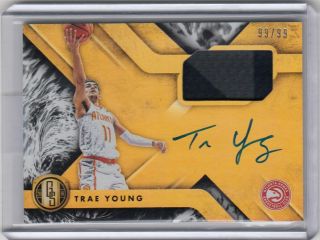 Trae Young 2018 - 19 Panini Gold Standard Rookie Rc Jersey Auto 99/99 Last 1/1