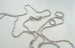Vintage 14k Solid White Gold Ball Bar Chain Link Necklace 1.  82g Scrap Or Not