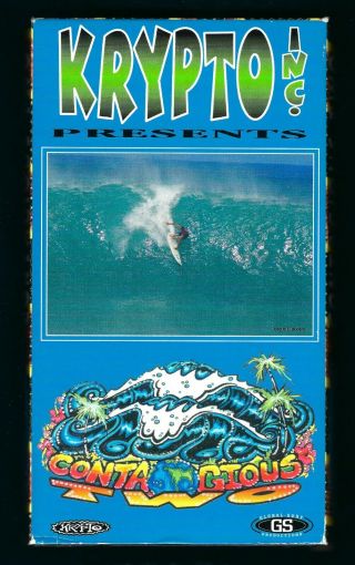 90s Surf Video Krypto Inc Contagious Two 1999 Vtg Vhs Kelly Slater Tom Carrol