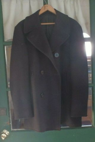 Vintage Us Navy Pea Coat Size 38
