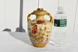 Antique Turn - Teplitz - Bohemia Rstk Austria Hand Painted Vase/urn