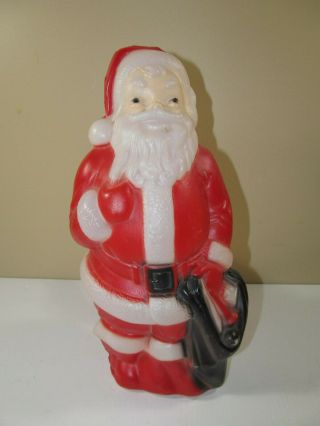 Vintage 1968 Empire 13 " Santa Claus Plastic Blow Mold With Light Cord
