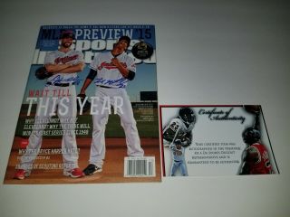Corey Kluber And Michael Brantley Signed Autographed No Label Sports Illustrated