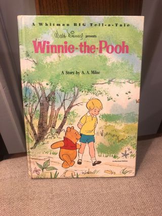 Vintage Walt Disney Winnie The Pooh Whitman Big Tell - A - Tale Book 1965 Vg