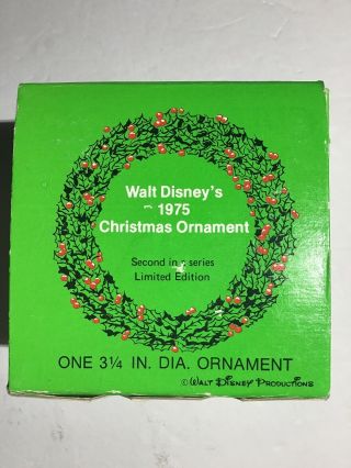 Vintage 1975 Walt Disney Schmid Christmas Ornament Mickey Donald Goofy 2