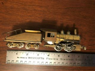 Vintage Brass Ho Scale Locomotive Train For Repair Or Parts