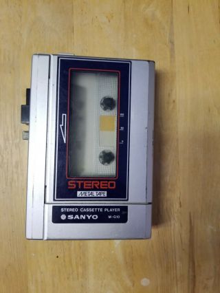 Vintage Sanyo M - G10 Stereo Metal Tape Am/fm Cassette Player Walkman