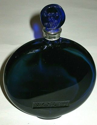 Vintage Worth 1980s Perfume Bottle Dans La Nuit 250 Ml 8 Oz - Open - 3/4,  Full