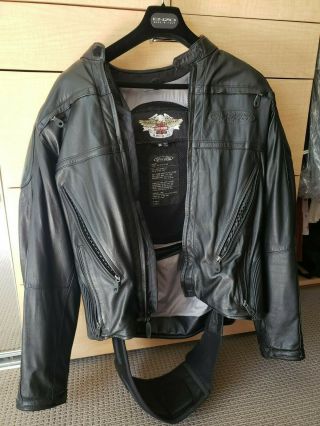 Harley Davidson Leather Riding Jacket Fxrg And Liner