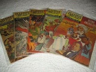 Five Vintage Collectible Classics Illustrated Comic Books