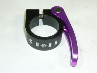 Cannondale Coda Vintage Cnc Seatpost Clamp Black/purple 31.  8mm Qr Collar Delta V