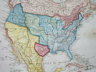 1840 Map Texas Republic United States San Antonio California Canada