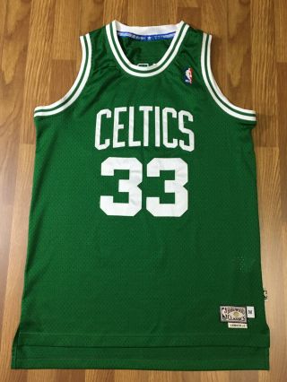 Mens M - Vtg Throwback Nba Boston Celtics 33 Larry Bird Adidas Sewn On Jersey