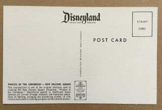 Disneyland PIRATES OF THE CARIBBEAN 4 POSTCARDS,  MARC DAVIS ART,  Disney Vintage 3