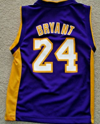 Vintage Adidas Los Angeles Lakers Kobe Bryant 24 Jersey Size Youth Small M 2