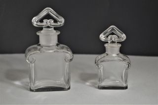 Guerlain By Baccarat Perfume Bottle French Antique Vintage 1 Larger 1 Smaller