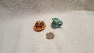 Vintage Arcadia Miniature Stack Pancake & Syrup Salt And Pepper Shakers -