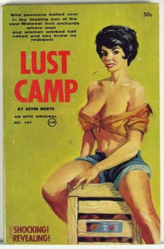 Lust Camp By Kevin North 1962 Vintage Sleaze Pb Epic 147,  Old Stock