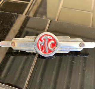 Mtc Chrome Vintage Metal Car Grill Hood Badge