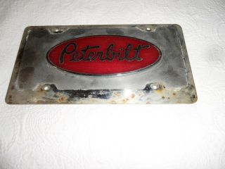 Peterbilt Truck Nameplate Emblem Sign Advertising Vintage