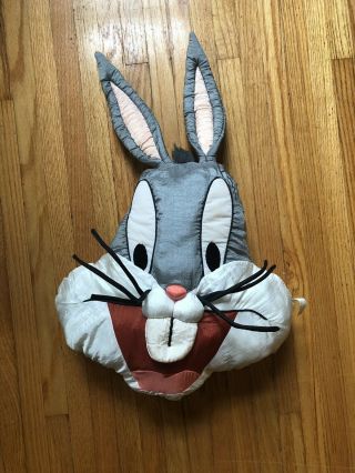 Vintage 1994 Bugs Bunny Head Plush Pillow