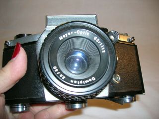 Vintage Aus Dresden 35 mm Camera W/Meyer - Optik Gorlitz Domiplan 2.  8/50mm Lens 2