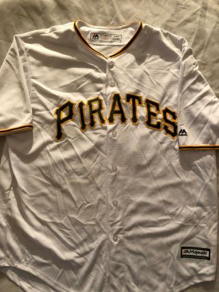 Gerrit Cole Pittsburgh Pirates Majestic White Road Jersey Size Xl