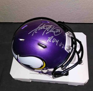 Adrian Peterson Signed Official Riddell Minnesota Vikings Mini Helmet - Ad28 Holo